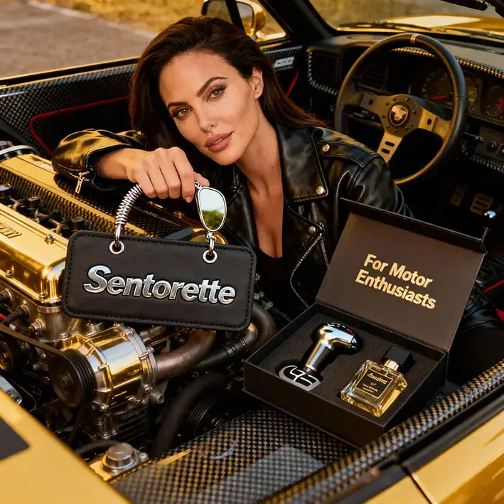 Dárkový box pro fanoušky motorů – auto-moto příslušenství a personalizovaný osvěžovač pro akce, kluby a setkání